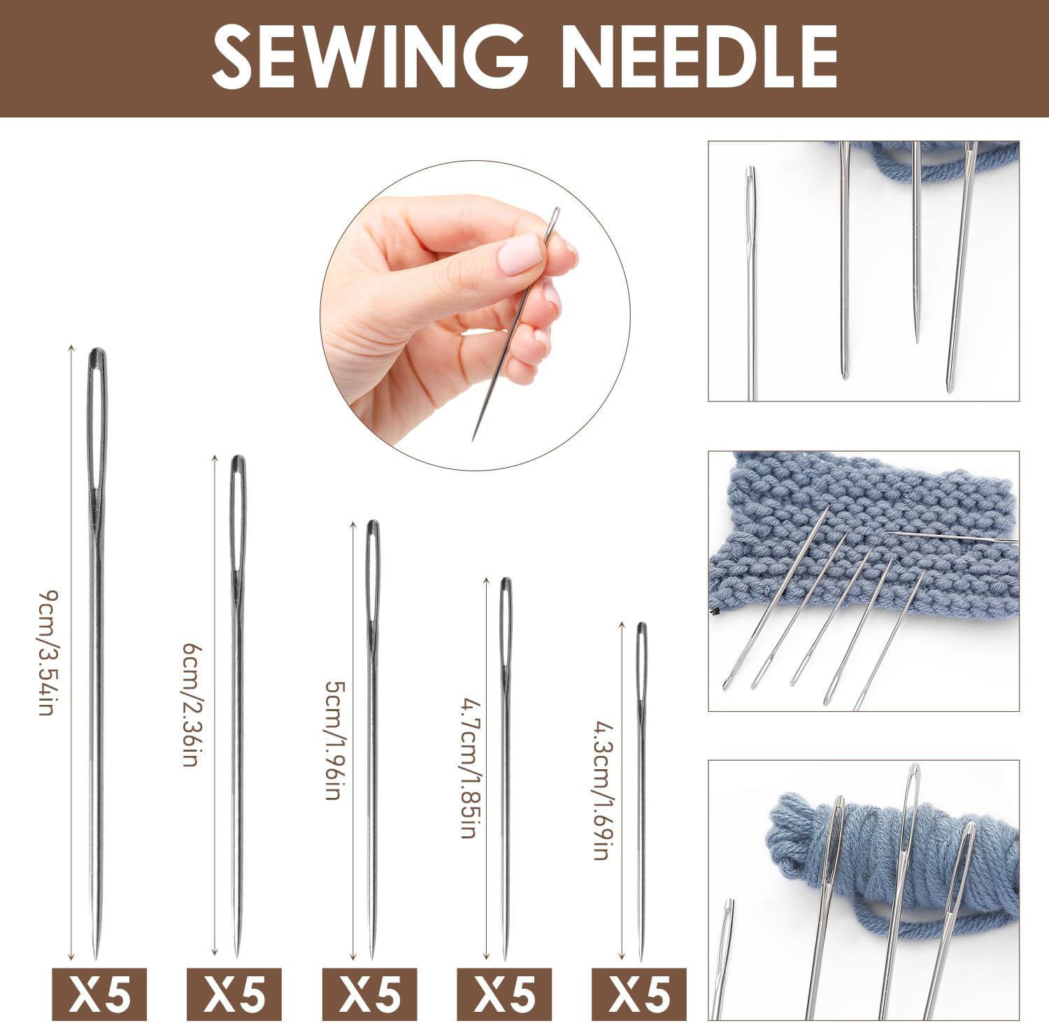 37Pcs Sewing Tool Set, 37Pcs/Set Needles Thread Hand Repair Tools Portable DIY Hand Made Craft Set Sewing Working Kit for Beginners, Professional DIY Lovers