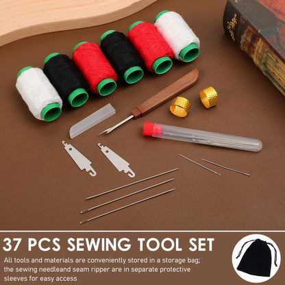 37Pcs Sewing Tool Set, 37Pcs/Set Needles Thread Hand Repair Tools Portable DIY Hand Made Craft Set Sewing Working Kit for Beginners, Professional DIY Lovers